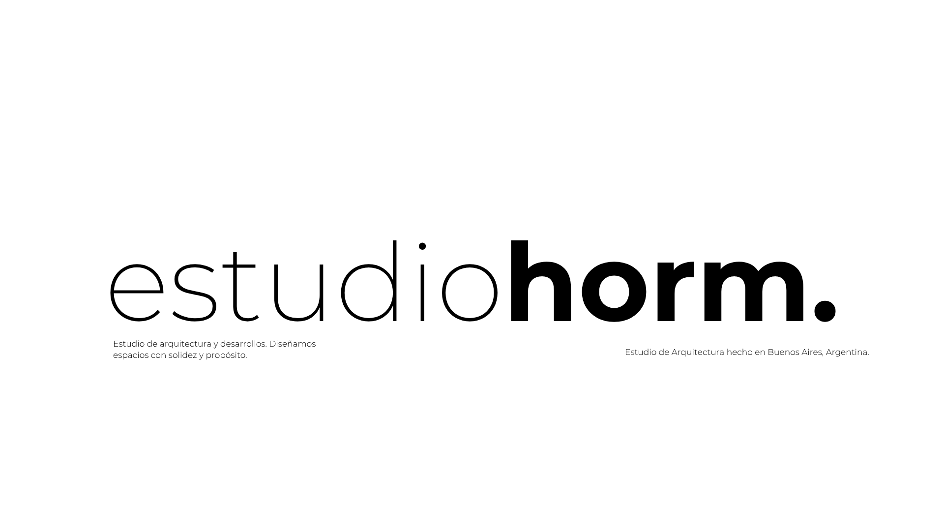 estudiohorm — Estudio de arquitectura y desarrollos
